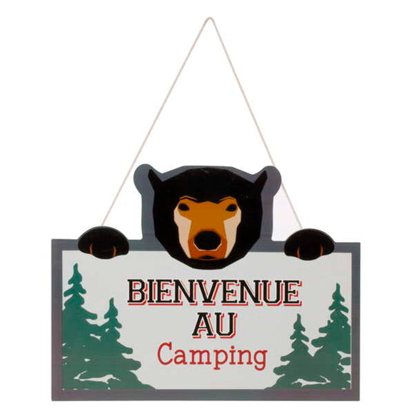 Plaque Bienvenue au camping