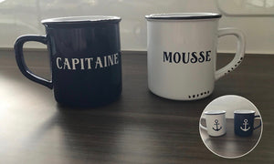 Duo de tasses Mousse et Capitaine